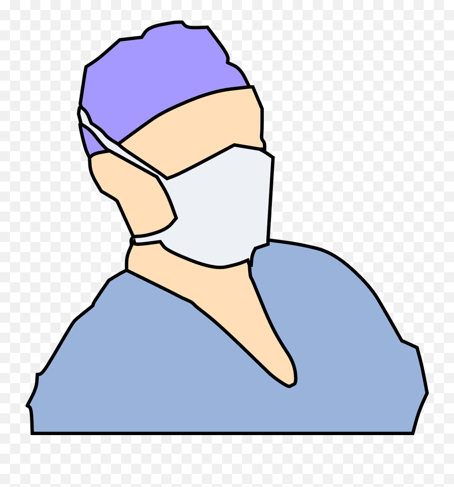 Surgeon Doctor Mask Nurse Clothing - Transparent Background Surgeon Clipart Emoji,Surgical Mask Emoji