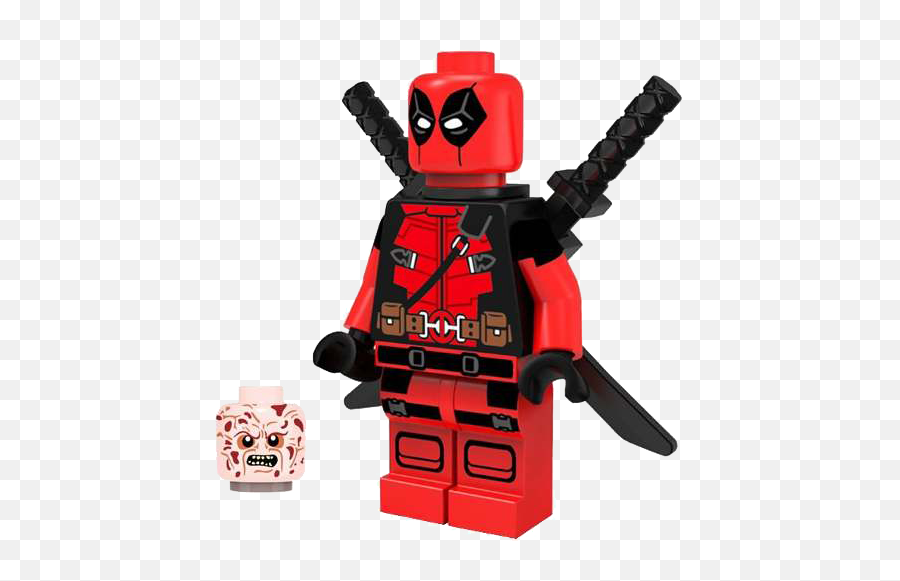 Deadpool Lego Clipart Png - Lego Custom Moc Minifigur Emoji,Deadpool Emoji Download