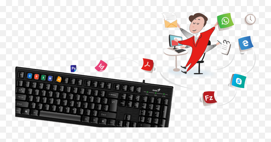 Genius Smart Keyboard With Genius Key - Genius Smart Kb 101 Usb Emoji,How To Make Emojis On Computer Keyboard