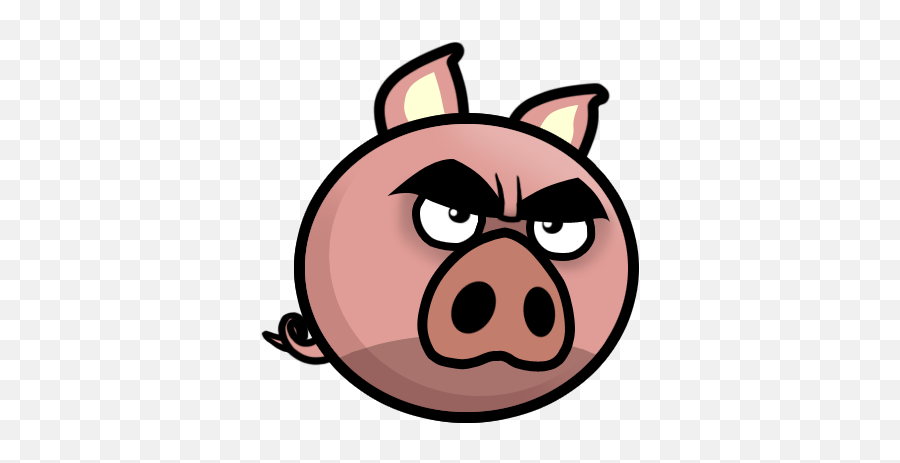 Evil Pig Face Transparent Png Clipart - Angry Bird Pig Pink Emoji,Pig Face Emoticon