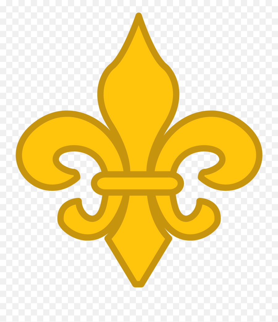 Clipart Fleur De Lis Gold - Gold Fleur De Lis Png Emoji,Fleur De Lis Emoji