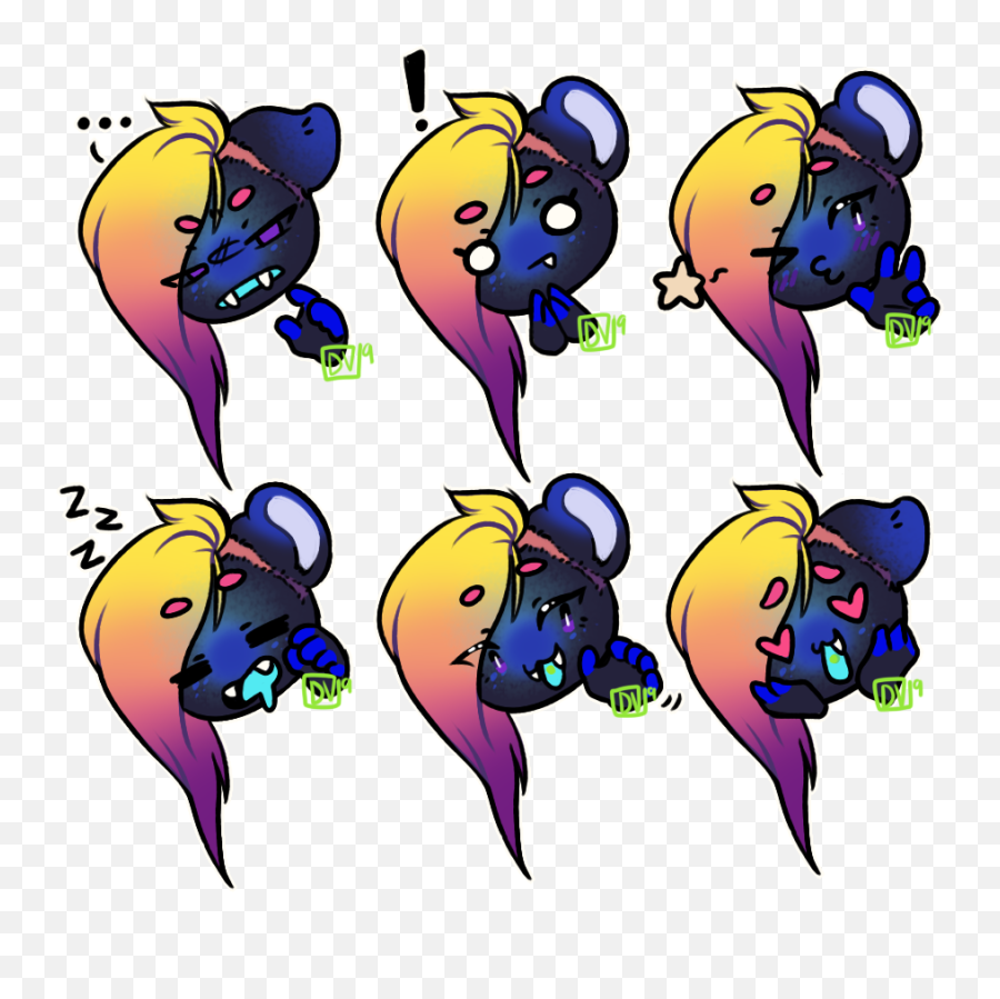 Aurora Emoji Set By Frayerwolf - Fur Affinity Dot Net Cartoon,Destiny Emojis