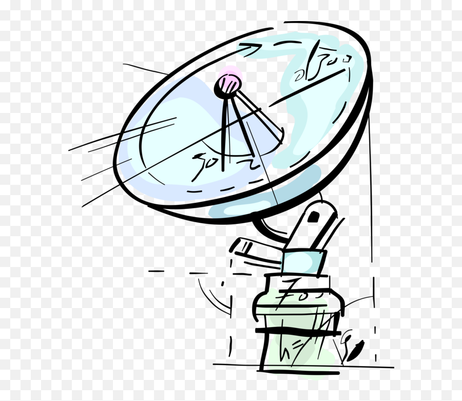 Vector Illustration Of Satellite Dish - Clip Art Emoji,Satellite Emoji