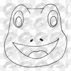 Frog Outline for Classroom Therapy Use - Great Clipart Cartoon Emoji