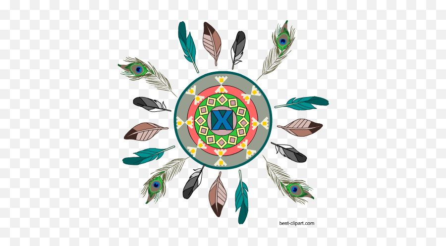 Free Tribal Aztec Boho Clip Art - Clip Art Emoji,Dreamcatcher Emoji