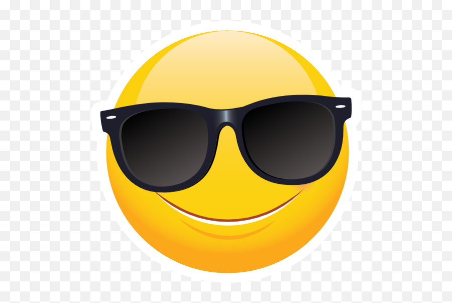 Cute Sunglasses Emoji Sticker - Smiley,Sunglasses Emoji