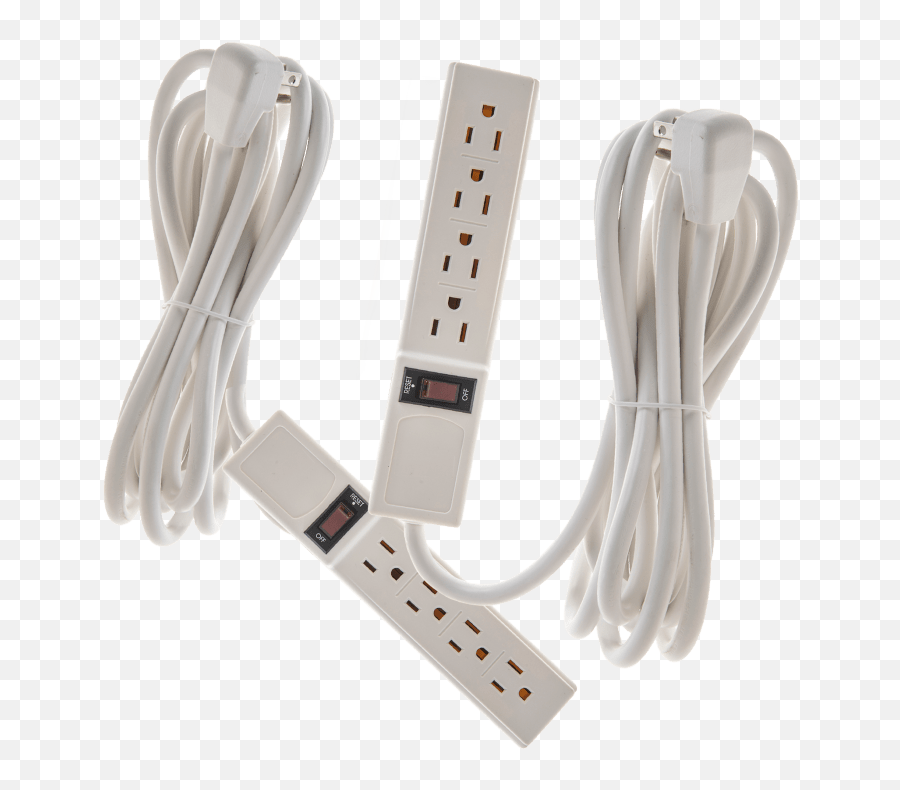 2 - Pack 4outlet Power Strip With 12foot 14 Awg Cord Wire Emoji,Outlet Emoji