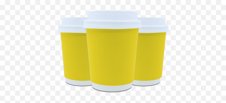 250ml Double Wall Paper Coffee Cup Yellow U2013 Cape Cup - Plastic Emoji,Sip Tea Emoji