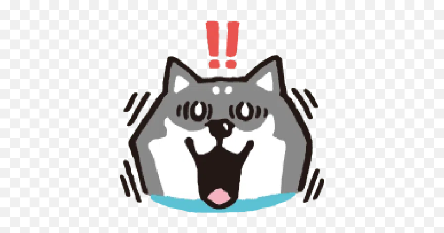 Shiba Emoji Whatsapp Stickers - Stickers Cloud Cartoon,Gray Cat Emoji
