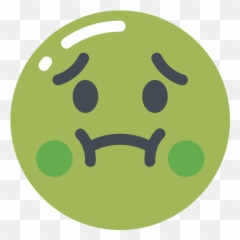 Nauseated face emoji Free Icon of E Face - Circle