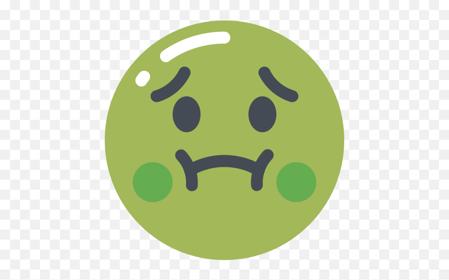Nauseated Face Emoji Free Icon Of E Face - Circle,Emoji Relieved Face
