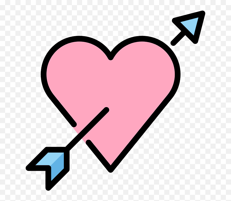 Heart With Arrow Emoji Clipart Free Download Transparent - Arrow Heart Emoji,Emoji Heart With Bow