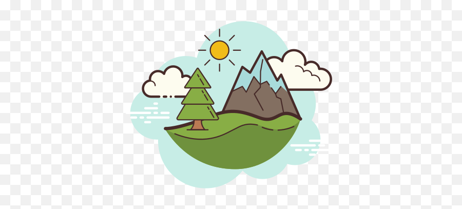 National Park Icon - Mountain River Emoji,Park Emoji