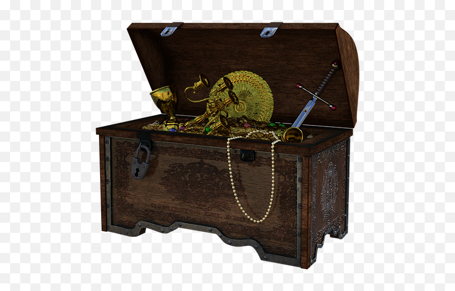 Pirate Chest Trinkets - Chest Emoji,Treasure Chest Emoji