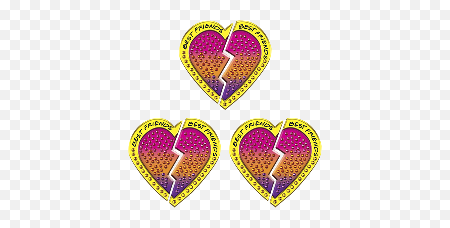 Bff Split Heart 3 - Bff Stickers 3 Emoji,Bff Emoji