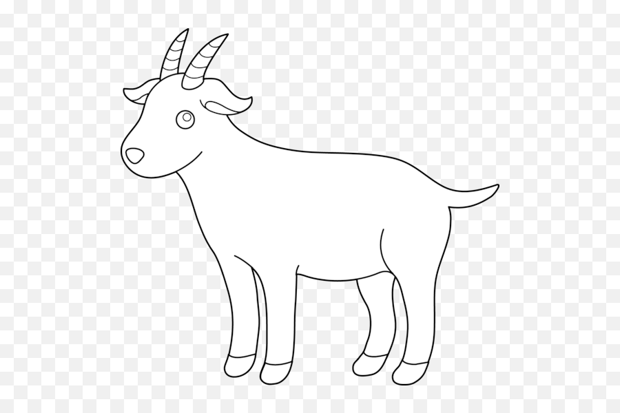 Goat Clipart Black And White Danaspdi - Goat Black And White Emoji,Goat Emoji Png