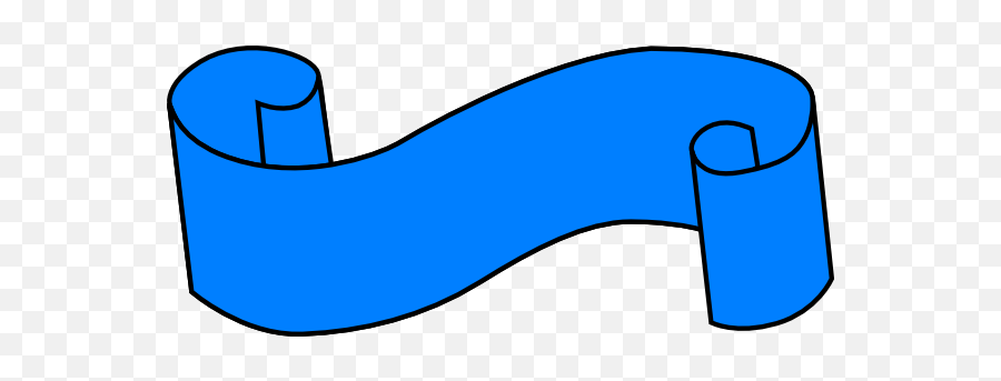 Blue Scroll Ribbon Clipart - Ribbon Lightblue Emoji,Blue Ribbon Emoji