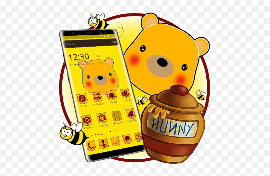 Cuteness Yellow Pooh Bear Theme - Clip Art Emoji,Pooh Emoji
