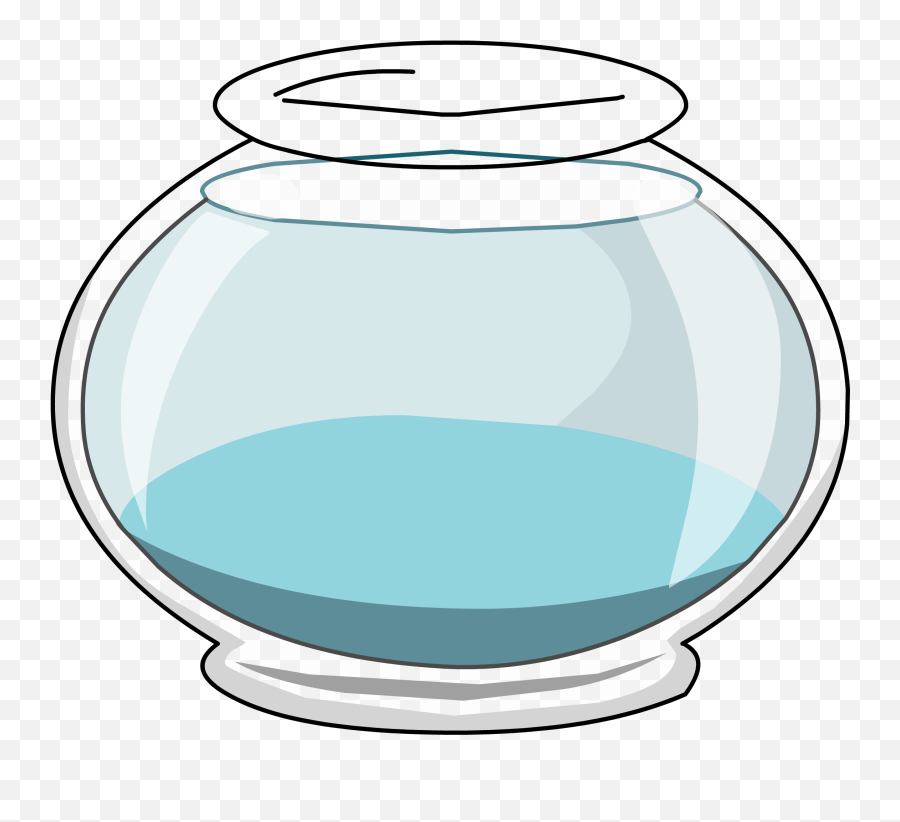Library Of Fish Bowl Outline Clipart - Fish Bowl Clipart Png Emoji,Fish Moon Emoji