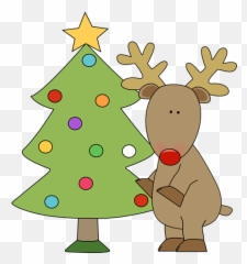Deer And Christmas Tree Pucs - Sight Word Printable Game Emoji