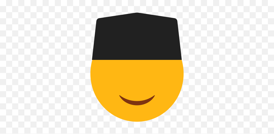 Black Cap Emoji Face Islam Muslim Smilling Face Icon - Smiley,Cap Emoji
