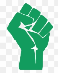 Political Fist Free On Clipart - Green Emoji