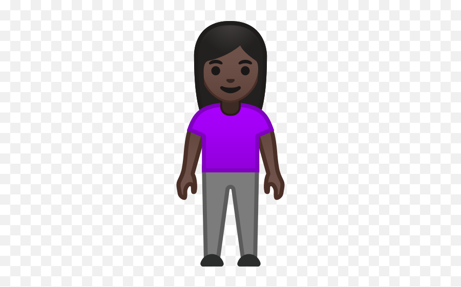 Dark Skin Tone Emoji - Black Emoji Man Standing,Black Hair Emoji