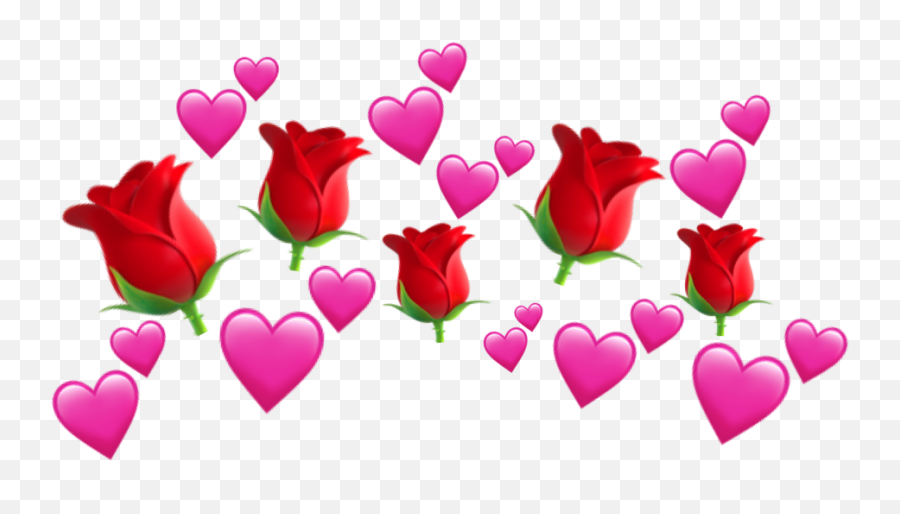 Crown Heartcrown Heart Emoji Rose Roseemoji - Rose Crown Transparent Emoji,Double Heart Emoji