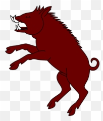 Boar Pig Aggressive - Silhouette Clipart Emoji