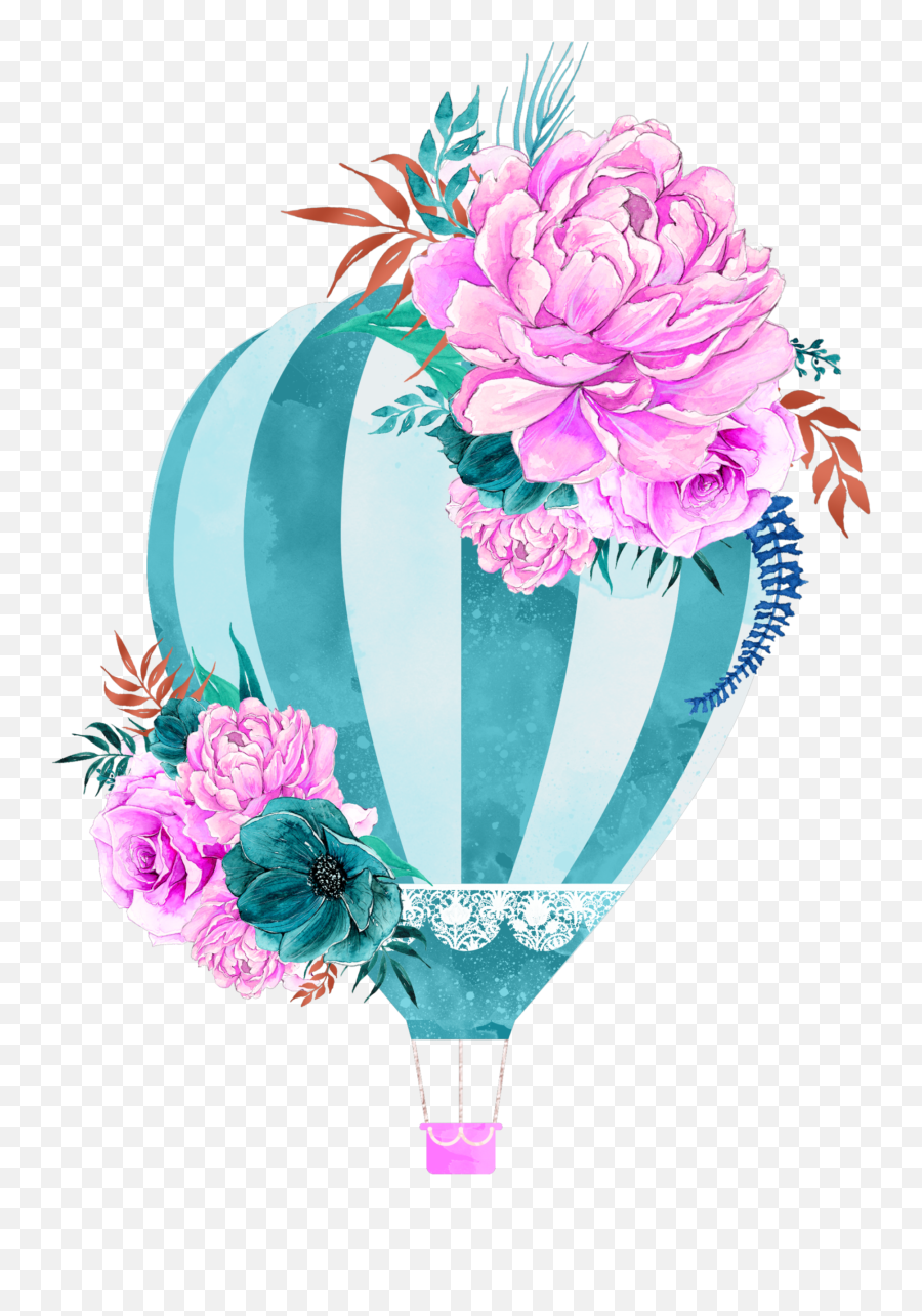 Largest Collection Of Free - Toedit Baloon Stickers On Picsart Blue Hot Air Balloon Watercolor Emoji,Baloon Emoji