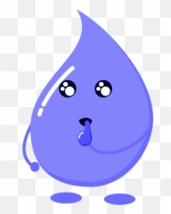 Free Water Drop Vectors - Transparent Background Cartoon Droplet Emoji