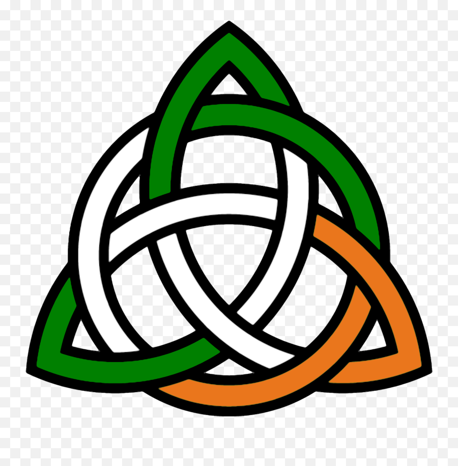 Celtic Knot Trinity Irish People Clip - Celtic Knot Irish Colors Emoji,Celtic Emoji