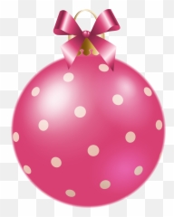 Pink Clipart Xmas - Christmas Ball Png Emoji