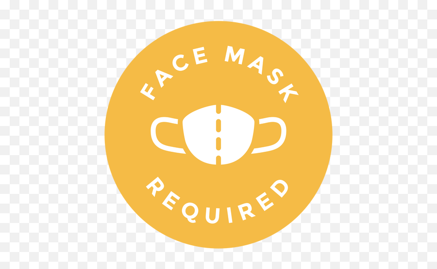 Face Mask Required Circle Design - Face Mask Required Png Emoji,Emoji Face Masks