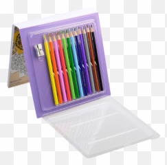 Mandalas Adult Coloring Book Includes 24 Color Pencils And Sharpener - Coin Purse Emoji,Emoji Pencils