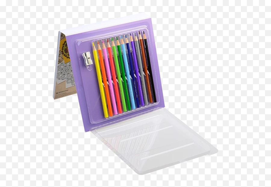 Mandalas Adult Coloring Book Includes 24 Color Pencils And Sharpener - Coin Purse Emoji,Emoji Pencils