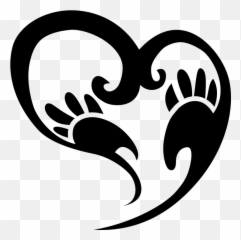 Heart Black Tattoo Emoji