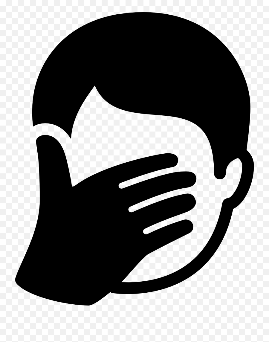 Facepalm Emoji Transparent - Facepalm Icon,Black Face Palm Emoji