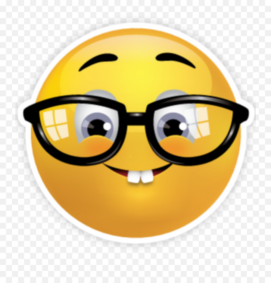 Download Emoticon Smiley Sad Geek Nerd Emoji Hq Png Image - Nerd Emoji Transparent Background,Nerd Emoji