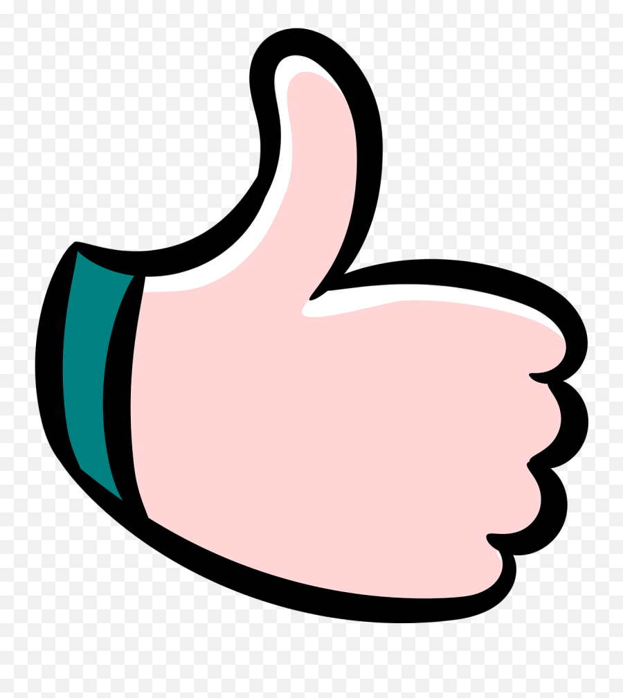 Thumbs Up Free Vector Graphics - Thumbs Up Cartoon Clipart Emoji,Emoticons Thumbs Up
