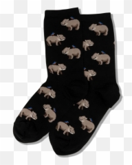 Womens Hippo Crew Socks - Sock Emoji,Hippo Emoji
