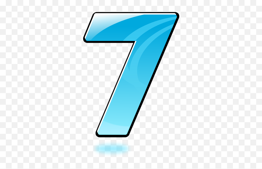 Vector Graphics Of Glossy Number Seven - Vector Angka 7 Emoji,Emoji Nine To Five