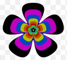60s Retro Clip Art - Clip Art Hippie Flower Emoji,Flower Emoji Vector
