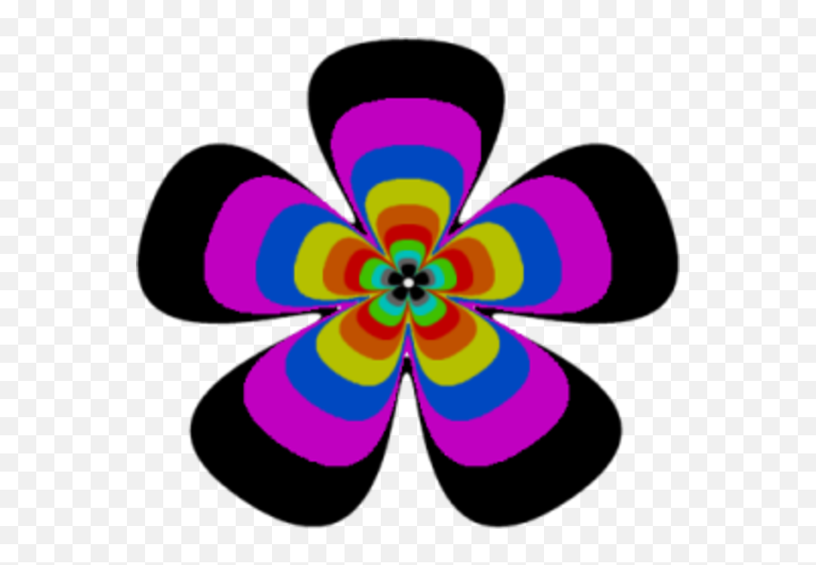 60s Retro Clip Art - Clip Art Hippie Flower Emoji,Flower Emoji Vector