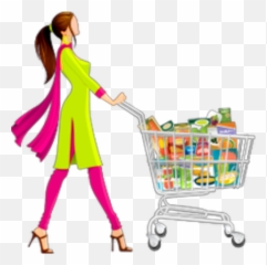 Ftestickers Woman Girl Shopping Cart - Repurchase Income Emoji,Emoji Shopping Cart