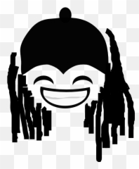 Dreadlock Vector Silhouette Transparent - Clip Art Locks Emoji