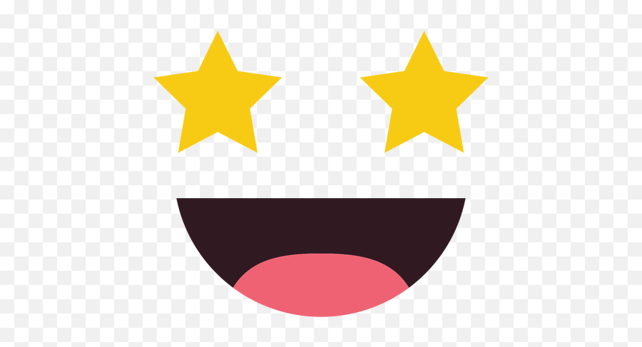 Simple Star Eyes Emoticon Face - Emoticon Com Estrela Nos Olhos Emoji,Star Eyes Emoji