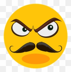 Weird Emoji Stickers By Sid Y - Angry Face With Mustache,Weird Face Emoji