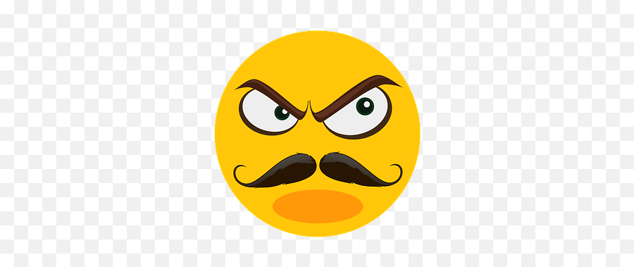 Weird Emoji Stickers By Sid Y - Angry Face With Mustache,Weird Face Emoji