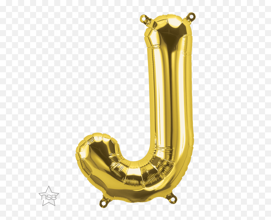 34 Letter - J Gold Shape Qualatex Foil Balloon North J Metallic Balloon Emoji,Trophy And Cake Emoji